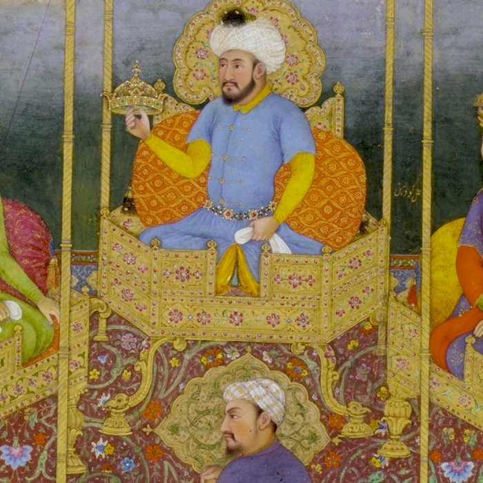 Antique Indian Miniature Painted Illustration Timur handing the crown to Babur Coffee Mug Gallery Image 2