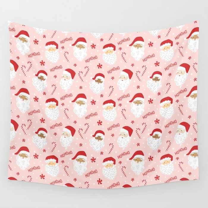 Peppermint Santas Wall Tapestry Gallery Image 4