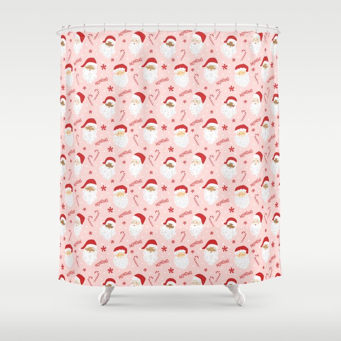 Peppermint Santas Shower Curtain Gallery Image 1