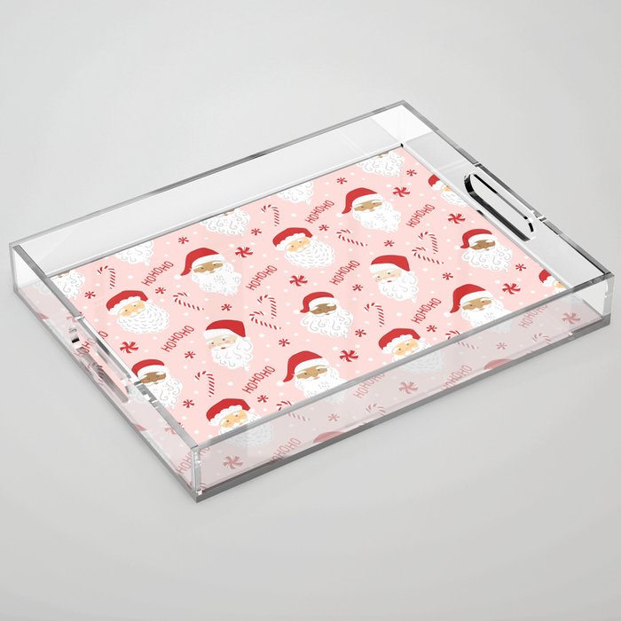 Peppermint Santas Acrylic Tray Gallery Image 1