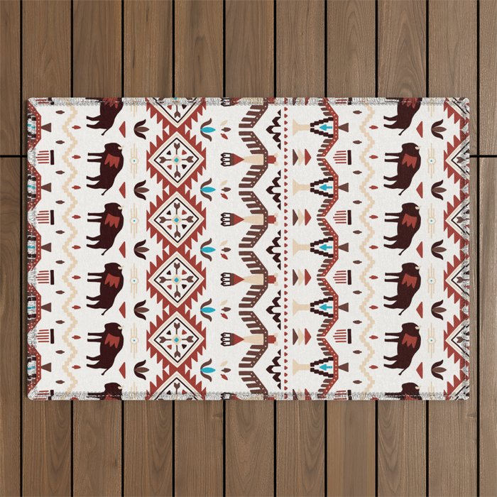 Native American 1 Outdoor Rug Gallery Image 1