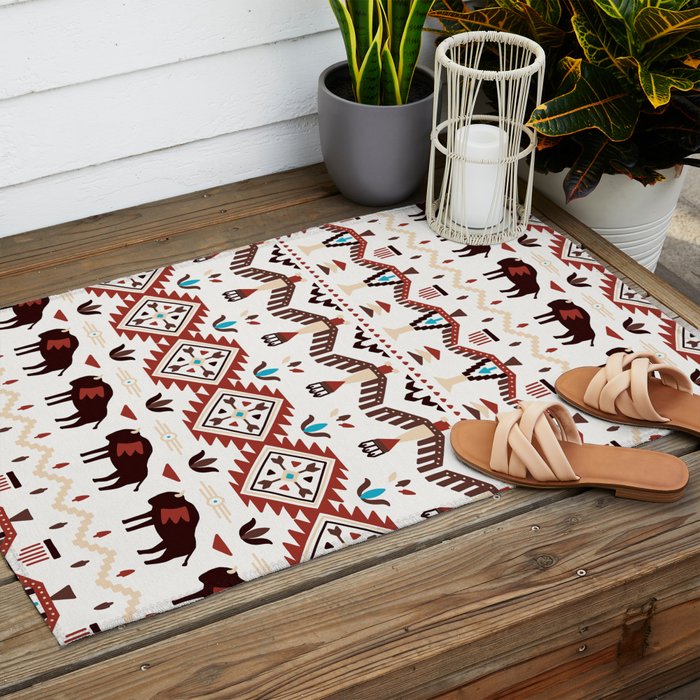 Native American 1 Outdoor Rug Gallery Image 2