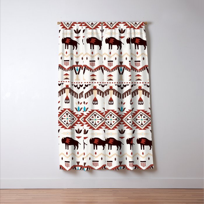 Native American 1 Window Curtain Gallery Image 3