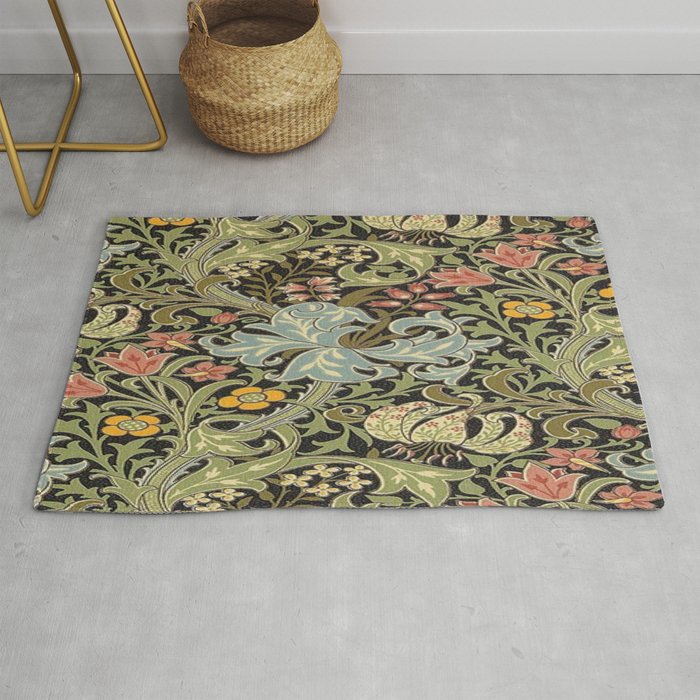 William Morris floral design  Rug Gallery Image 1