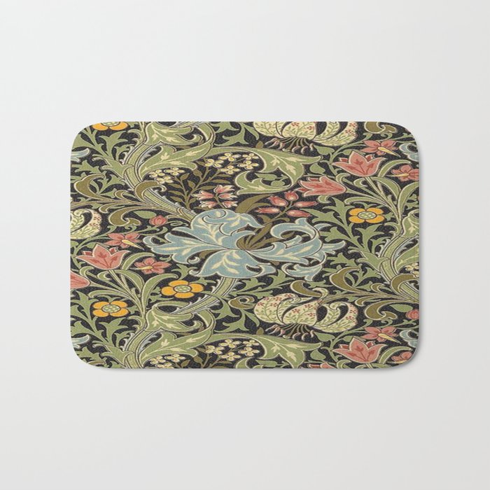 William Morris floral design  Bath Mat Gallery Image 1