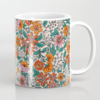 Posey - pink, orange, and teal Coffee Mug Gallery Image 1