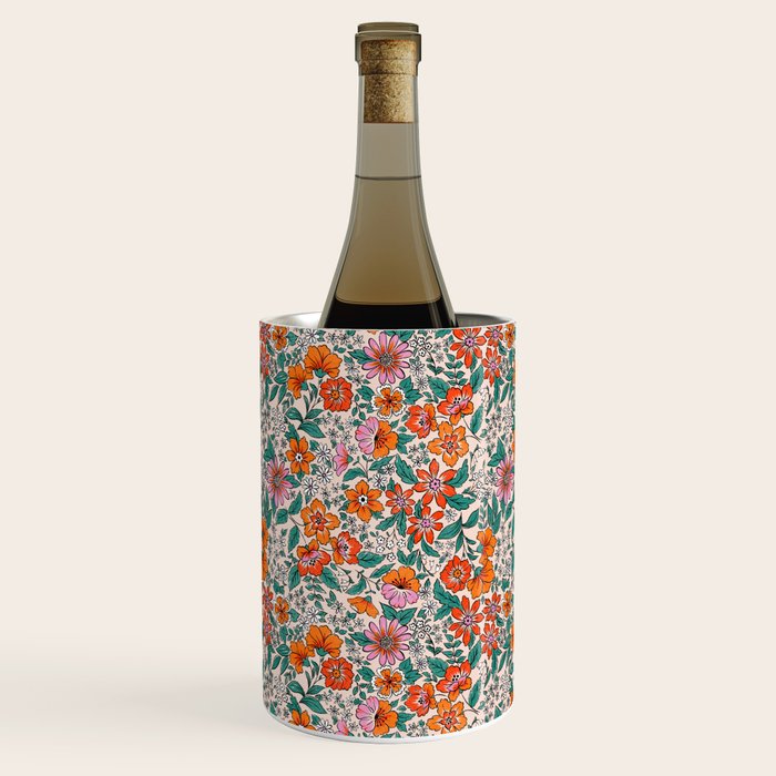 Posey - pink, orange, and teal Wine Chiller Gallery Image 2