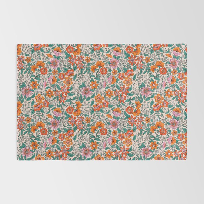 Posey - pink, orange, and teal Rug Gallery Image 2
