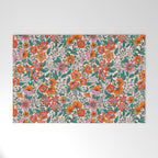 Posey - pink, orange, and teal Welcome Mat Gallery Image 1