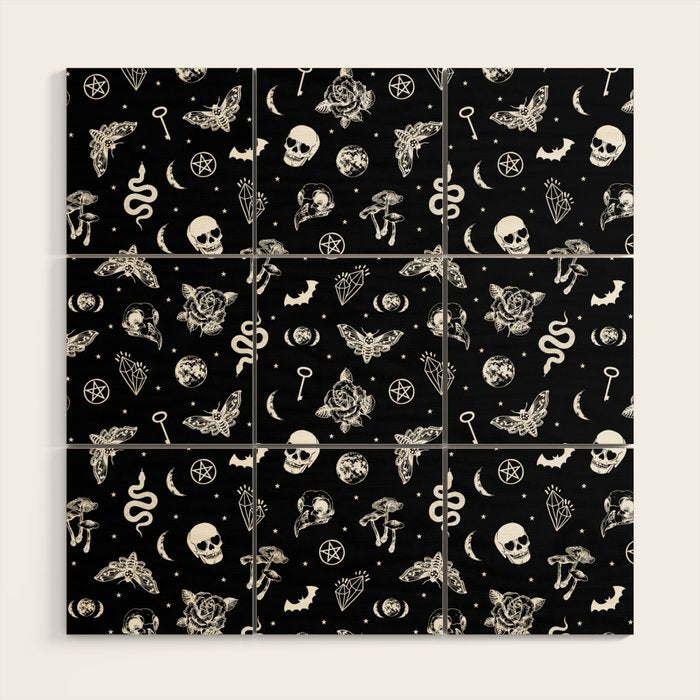 Witchcraft B&W Wood Wall Art Gallery Image 1