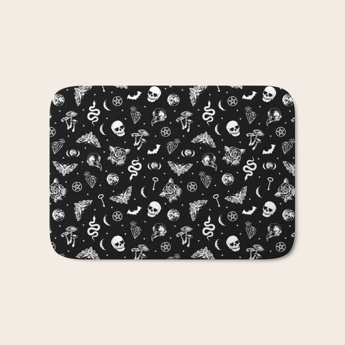 Witchcraft B&W Bath Mat Gallery Image 1