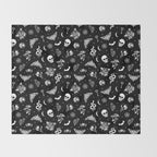 Witchcraft B&W Throw Blanket Gallery Image 2