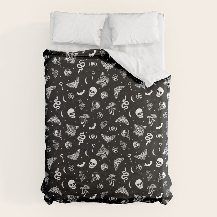 Witchcraft B&W Duvet Cover Gallery Image 6
