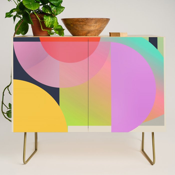 Abstract Geometric Shapes 212 Credenza Gallery Image 1