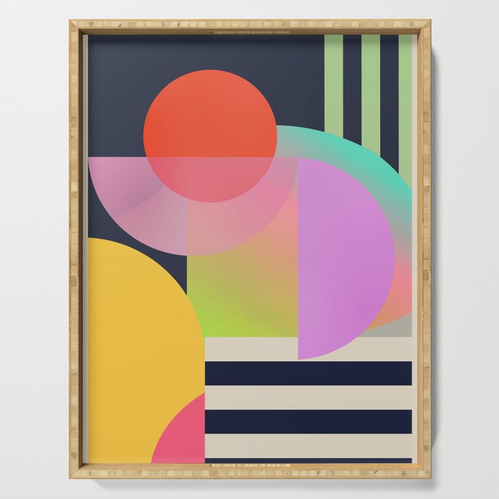 Abstract Geometric Shapes 212 Serving Tray Gallery Image 1
