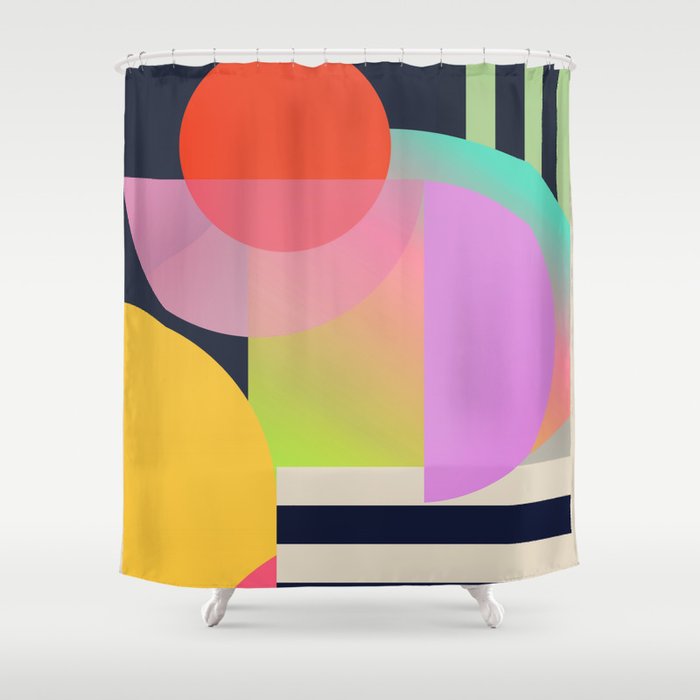 Abstract Geometric Shapes 212 Shower Curtain Gallery Image 1