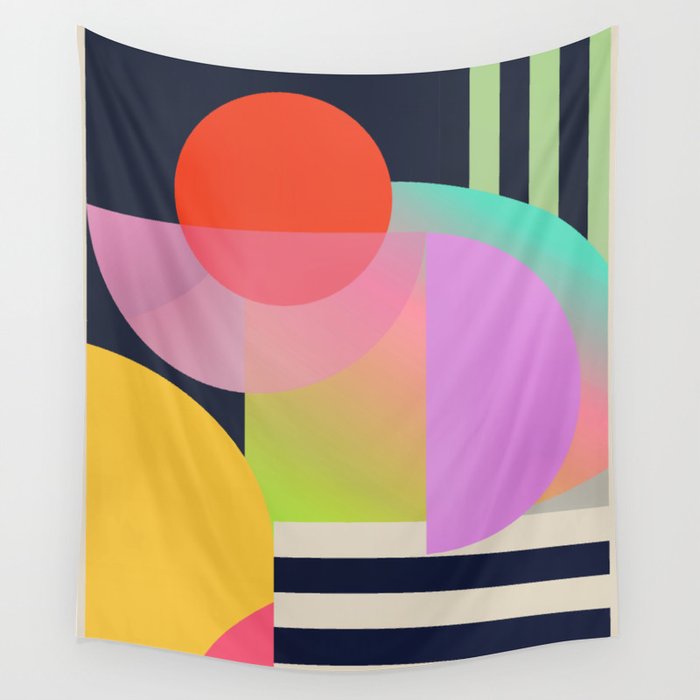 Abstract Geometric Shapes 212 Wall Tapestry Gallery Image 1