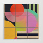 Abstract Geometric Shapes 212 Wood Wall Art Gallery Image 1