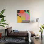 Abstract Geometric Shapes 212 Wood Wall Art Gallery Image 2