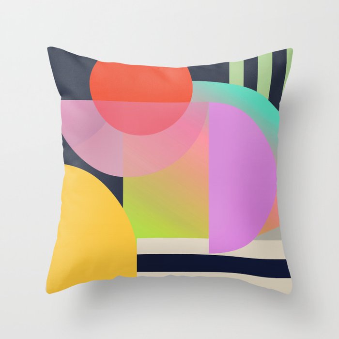 Abstract Geometric Shapes 212 Throw Pillow Gallery Image 1