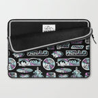 Retro holographic Y2K sticker pattern Laptop Sleeve Gallery Image 2