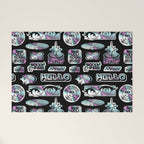 Retro holographic Y2K sticker pattern Welcome Mat Gallery Image 1