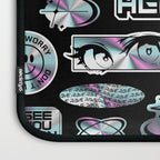 Retro holographic Y2K sticker pattern Laptop Sleeve Gallery Image 3