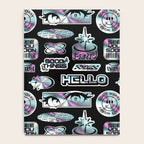 Retro holographic Y2K sticker pattern Notebook Gallery Image 4
