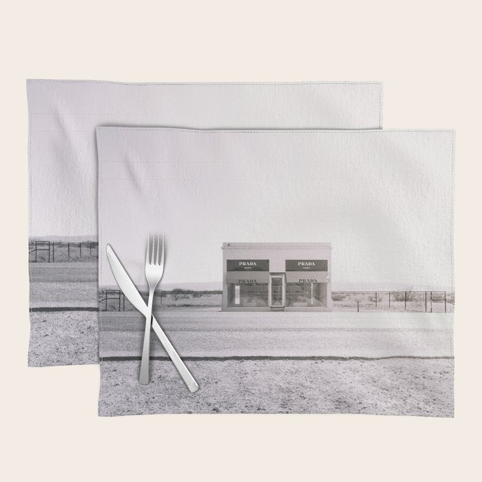 Marfa Icon - Black and White Version Placemat Gallery Image 1