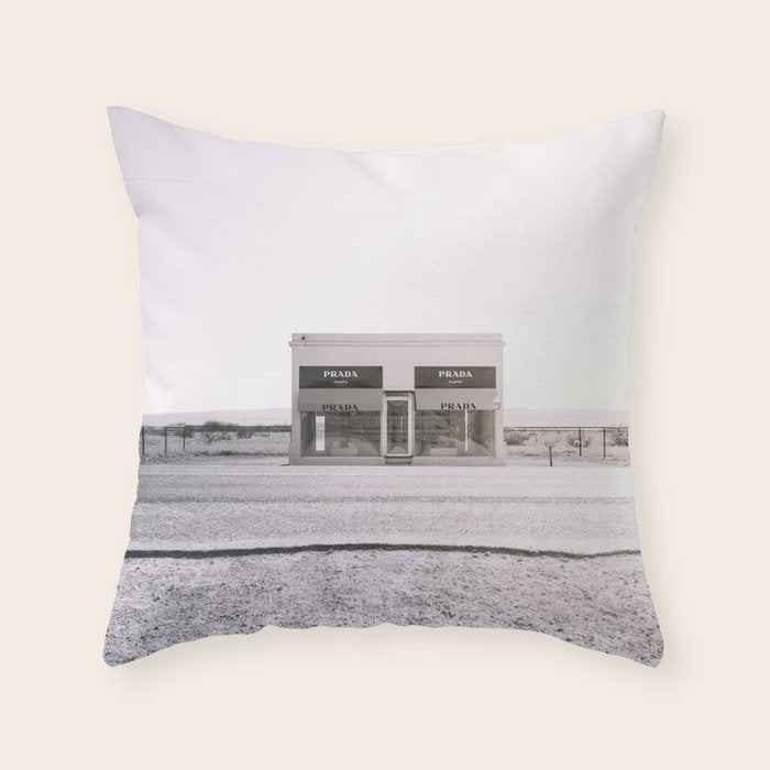 Marfa Icon - Black and White Version Throw Pillow Gallery Image 6