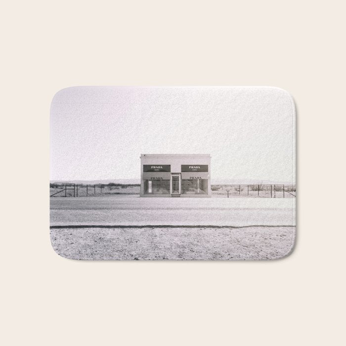 Marfa Icon - Black and White Version Bath Mat Gallery Image 1
