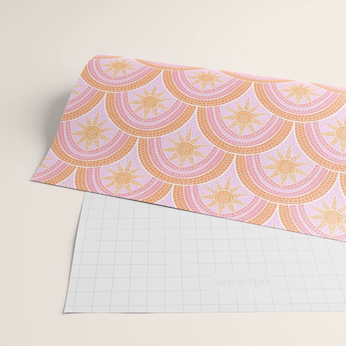 Bohemian Sunburst Mosaic Wrapping Paper Gallery Image 2