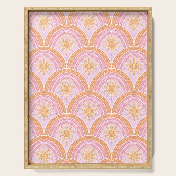 Bohemian Sunburst Mosaic Serving Tray Gallery Image 1