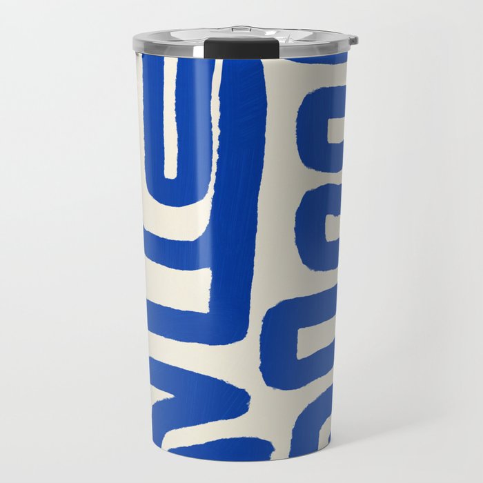 Blue line art 03 Travel Mug Gallery Image 1