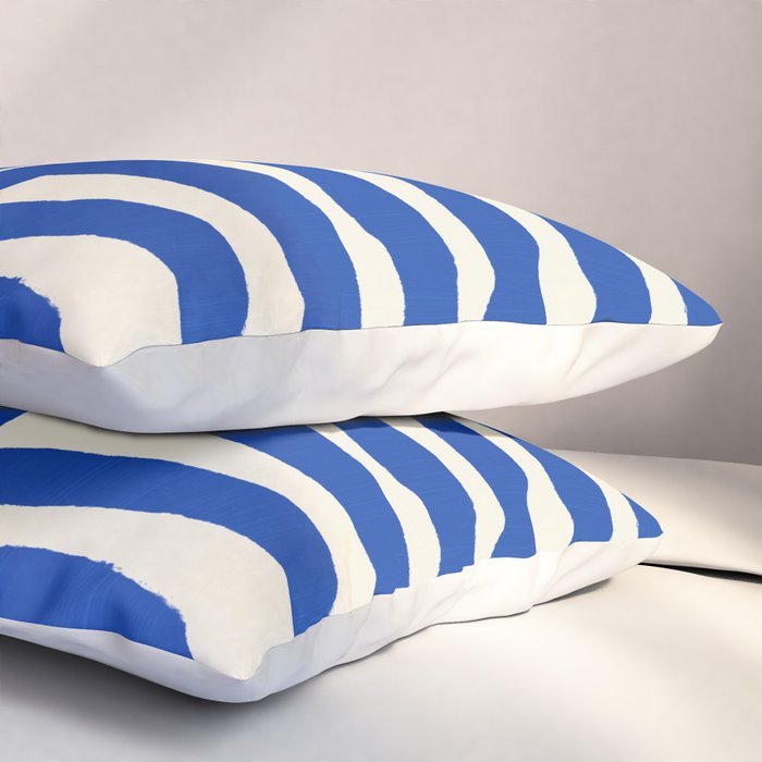 Blue line art 03 Pillow Sham Gallery Image 3