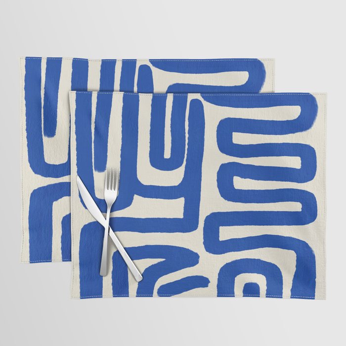 Blue line art 03 Placemat Gallery Image 1