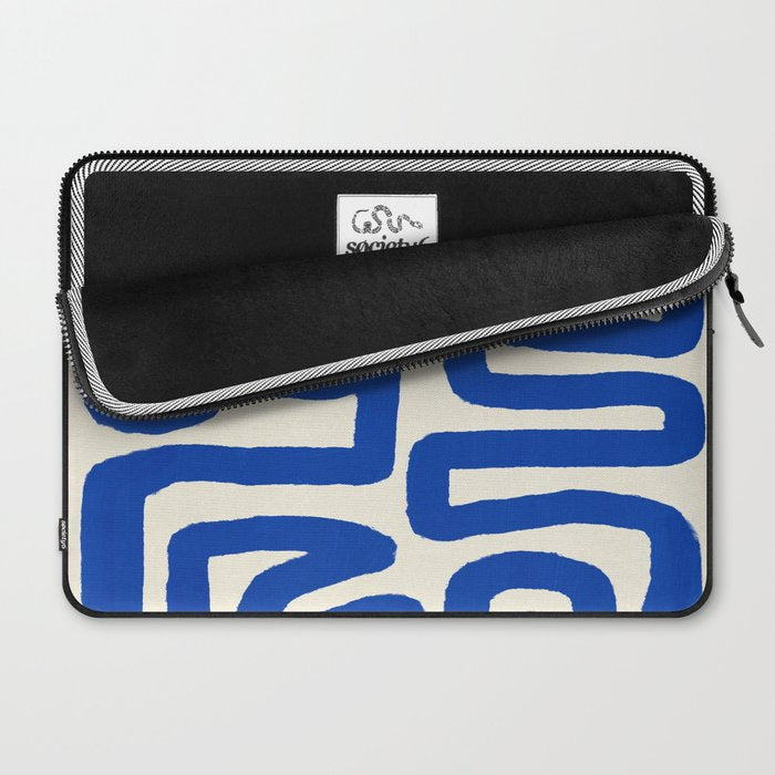 Blue line art 03 Laptop Sleeve Gallery Image 2