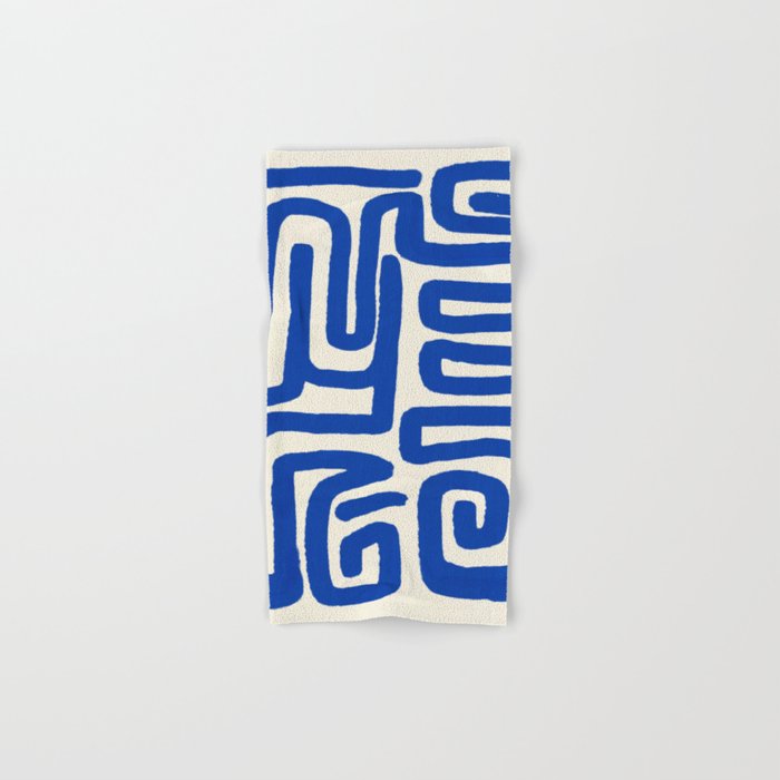 Blue line art 03 Bath Towel Gallery Image 1