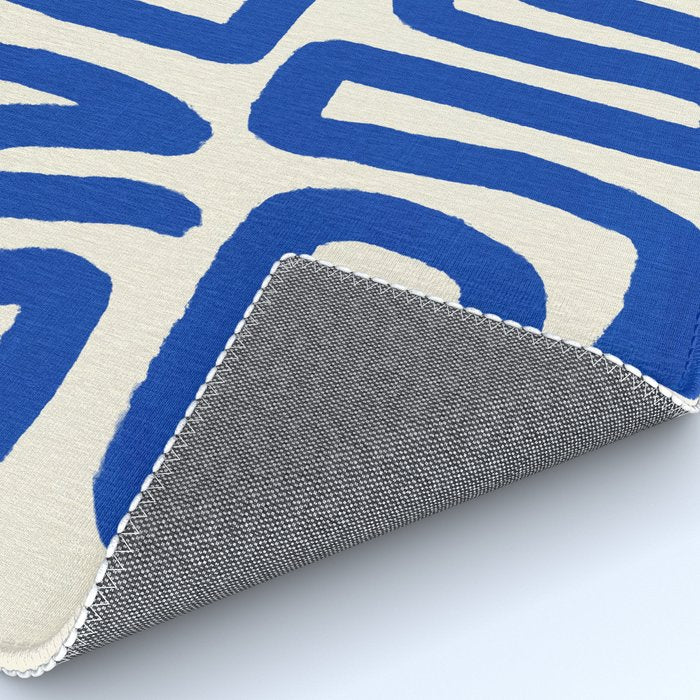 Blue line art 03 Rug Gallery Image 4