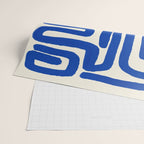 Blue line art 03 Wrapping Paper Gallery Image 2