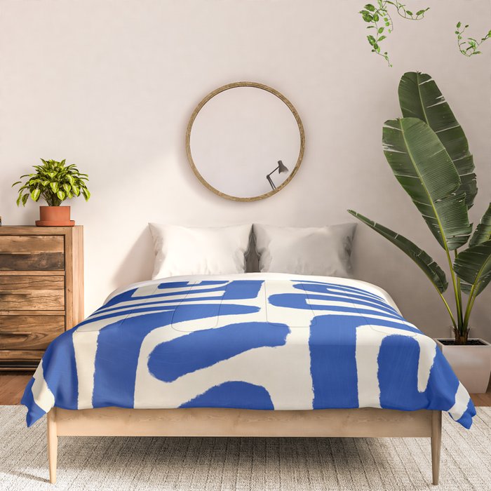 Blue line art 03 Comforter Gallery Image 3