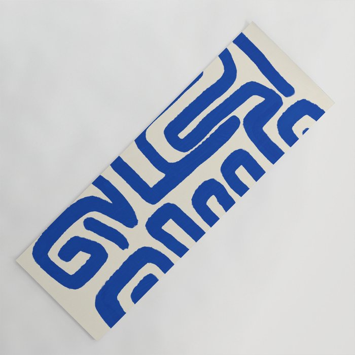 Blue line art 03 Yoga Mat Gallery Image 1