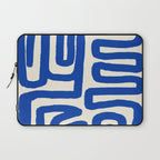 Blue line art 03 Laptop Sleeve Gallery Image 1