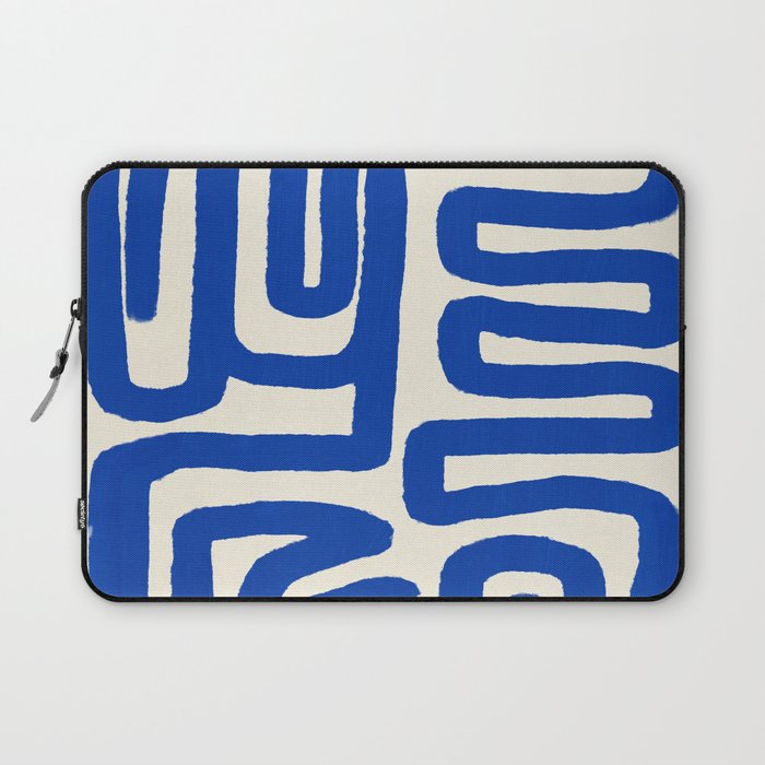 Blue line art 03 Laptop Sleeve Gallery Image 1