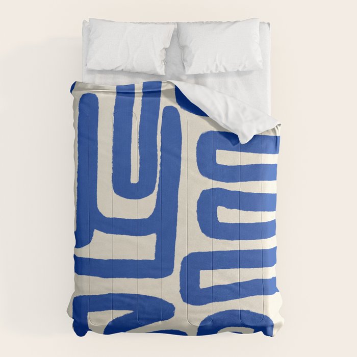 Blue line art 03 Comforter Gallery Image 6