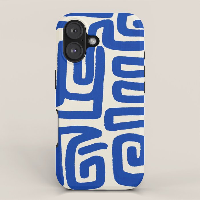 Blue line art 03 iPhone Case Gallery Image 1