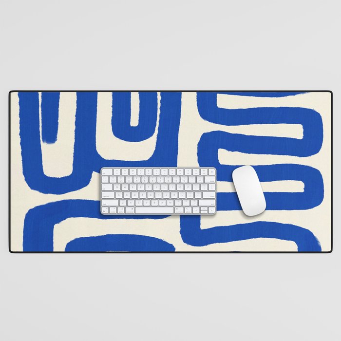 Blue line art 03 Desk Mat Gallery Image 1
