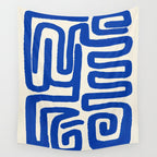 Blue line art 03 Wall Tapestry Gallery Image 4