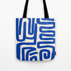 Blue line art 03 Tote Bag Gallery Image 1