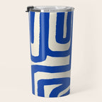 Blue line art 03 Travel Mug Gallery Image 3